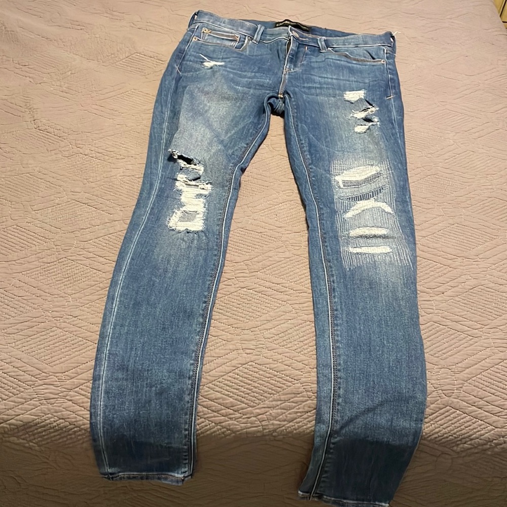 Distressed jeans